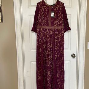 MissMay lace dress in magenta, 2xl, NWT